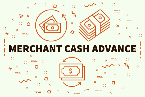 A sign that says merchant cash advance