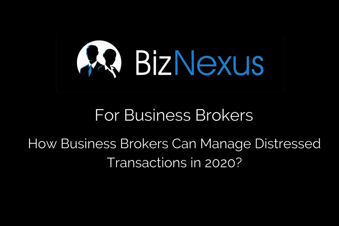 text over a black background that says BizNexus: for business brokers